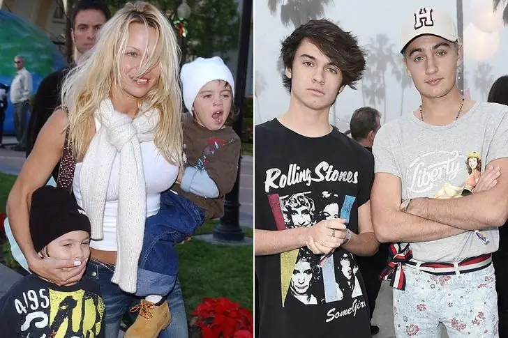 Pamela Anderson – Brandon Thomas Lee & Dylan Jagger Lee (Born in 1996 & 1997)
