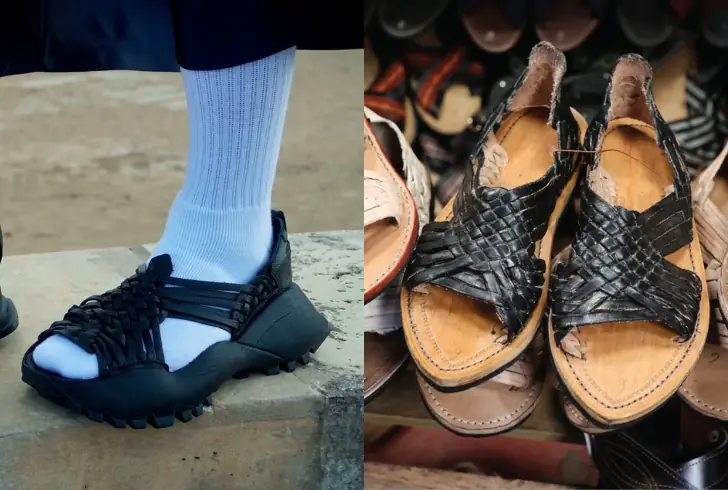 Adidas shoes with Oaxacan artisan craft