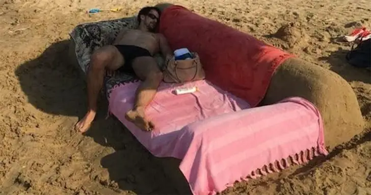 The Sand Sofa: Beachside Bliss and Enviable Relaxation