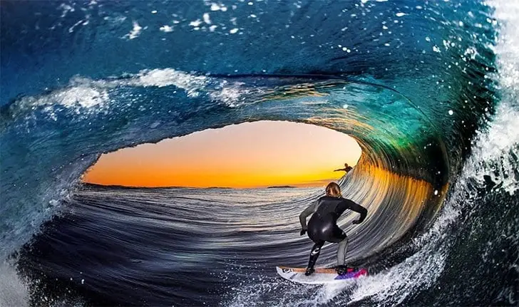 El mar y el atardecer en perfecta sincronía