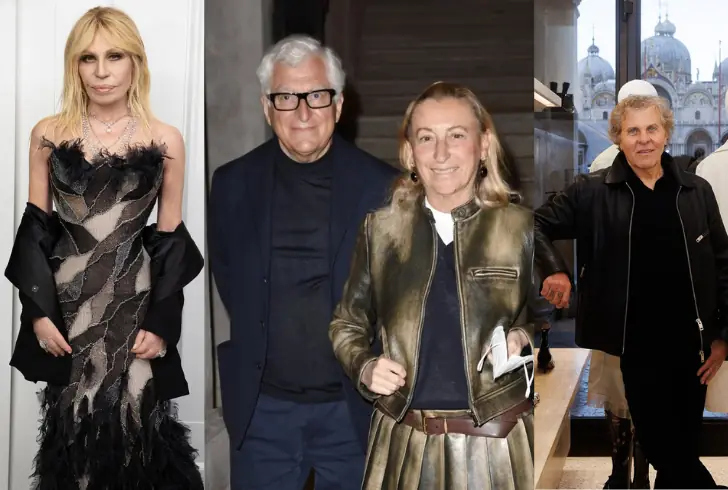 Versace, Prada, Bertelli, Rosso honor Armani.