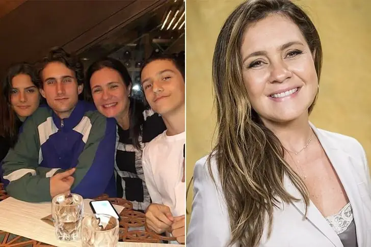 Felipe, Agnes e Vicente – filhos de Adriana Esteves
