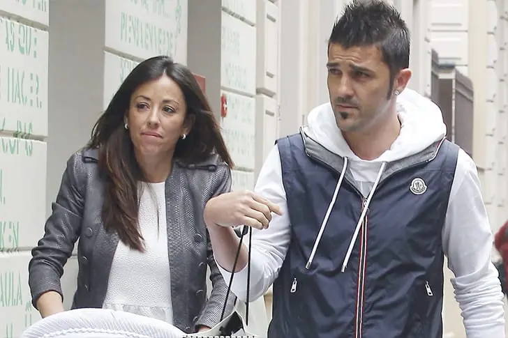 David Villa y Patricia González