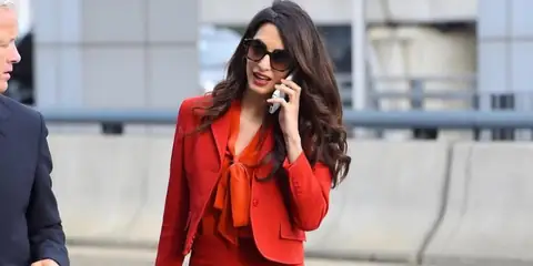 Amal Clooney Nails Three Fall Fashion Trends in One Stunning Dress